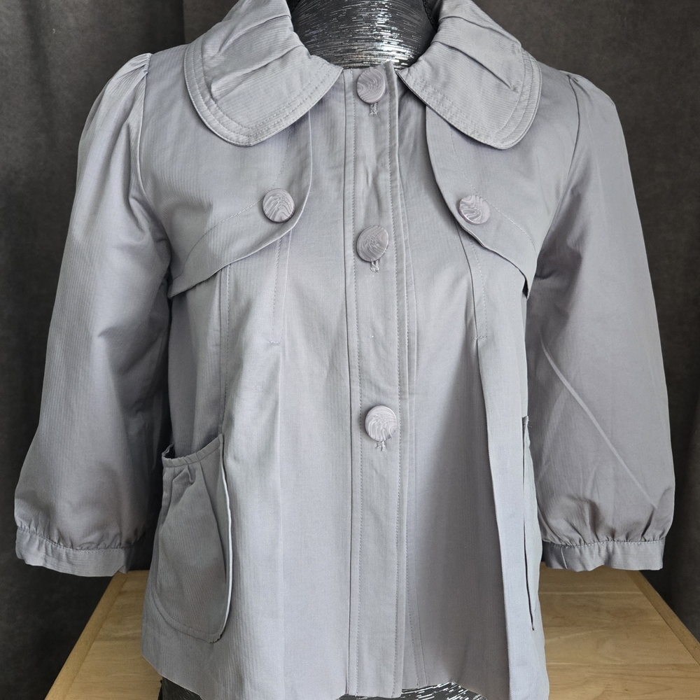 Stylish Gray Button-Up Jacket
